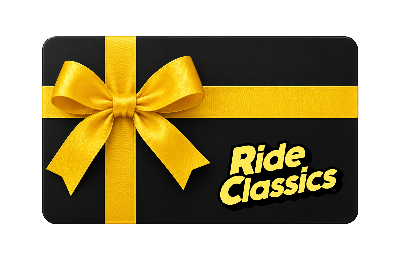 Carte cadeau Ride Classics au ruban doré